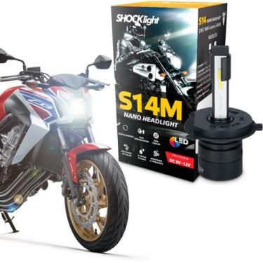 Imagem de Lâmpada Led Moto H4 6000k 3600lm 32W Nano S14 Shocklight