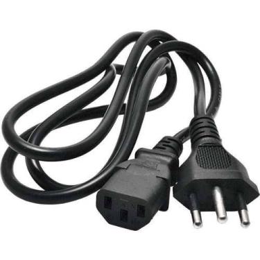 Imagem de Cabo De Forca Energia Tripolar P/ Fonte Monitor Pc Impressora Padrao B