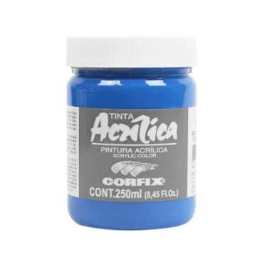 Imagem de Tinta Acrilica P/ Tela 250ml Corfix G1 085- Azul Ceruleo