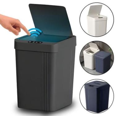 Imagem de Lixeira Inteligente 12L Automática Sensor Movimento Banheiro e Cozinha