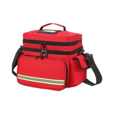 Imagem de Bolsa De Medicamentos De Emergência Impermeável De Dupla Camada Com Zí