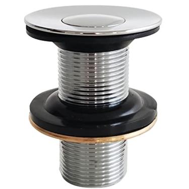 Imagem de Eco Metais, 1032070, Válvula Click Interno Escoamento Pia Ralo Para Lavatório Banheiro Lavabo, cor Cromado, Metal