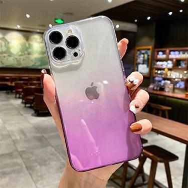 Imagem de Capa gradiente transparente para iPhone 11 12 13 Mini Pro Max 6 S 7 8 Plus SE2020 XS X XR Capa de silicone macia fina e transparente, PP, para iPhone 7Plus