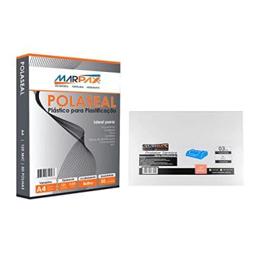 Imagem de Kit Polaseal Plastico A4 05mm 50un + Protetor Térmico A4 3un