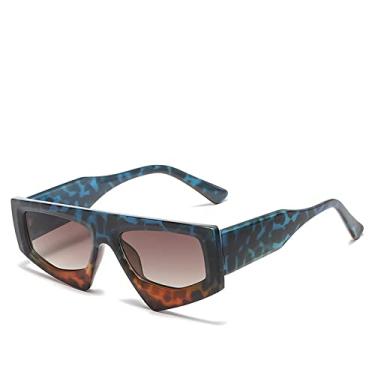 Imagem de Óculos de sol poligonais de personalidade Triângulo irregular olho de gato moda óculos de sol de tiro de rua tendência da moda óculos de sol all-match, 9, tamanho único