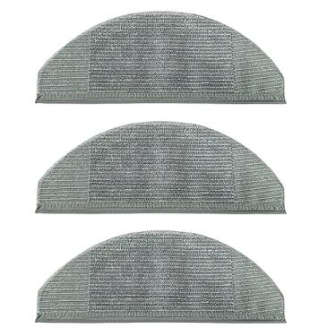Imagem de 3 peças de pano de esfregão descartável para aspirador de pó peças de Eufy X8, tapete de esfregão lavável de substituição de pano suprimentos de limpeza de piso de esfregão (cinza)
