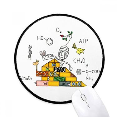 Imagem de DIYthinker Mouse pad pirâmide de Química de Hórus Egito Múmia Tapete redondo para computador