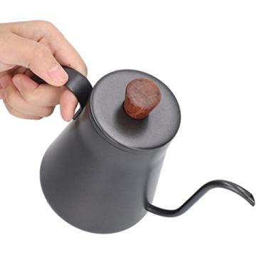 Imagem de YOUTHINK Pour Over Kettle, 400 ml pescoço de ganso longo e estreito bico gotejador de aço inoxidável cafeteira com alça de tampa para cozinha, café, bar, restaurante, escritório