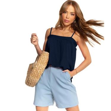 Imagem de Blusa De Alças Feminina Reta Endless Azul