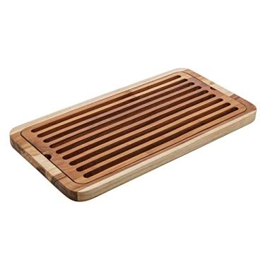 Imagem de Migalheira Retangular de Madeira Teca 43x23x2cm - Woodart