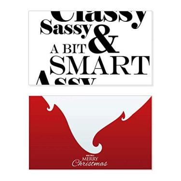 Imagem de Classy Sassy & A Bit Smart Assy Citação Holiday Holiday Merry Christmas Cartões de parabéns Mensagem de Natal