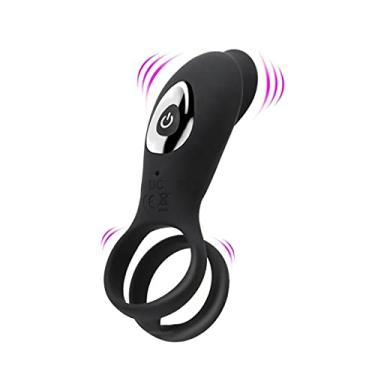 Imagem de Vibradores 9 frequência 2 em 1 Vibratório Peniano Anel Ponto G Estimulação Clitóris Atraso Masculino Ejaculação Brinquedos Sexuais Zatla Shop