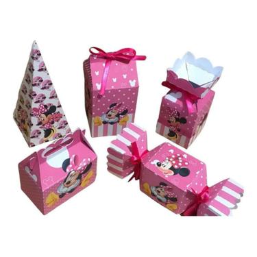 Imagem de Kit Festa Minnie Rosa 50 Itens Kibunitinho Lembrancinhas Para Aniversário Infantil