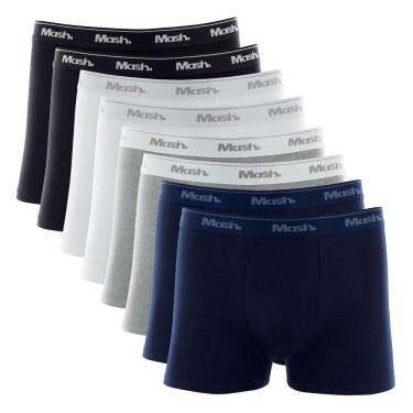 Imagem de Kit Cueca Boxer Mash 8 Peças Masculina Algodão Elástico