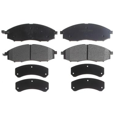 Imagem de ACDelco Conjunto de pastilhas de freio a disco dianteiro semi-metálicas 14D830M prata com sensor de desgaste