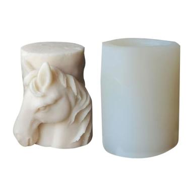 Imagem de lanema Molde de cilindro animal 3D antiaderente resina epóxi molde de silicone DIY artesanato ferramenta de ornamento para decorações DIY velas