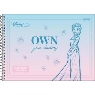 Imagem de Caderno De Desenho Jandaia Disney 100 Anos Espiral 80 Folhas