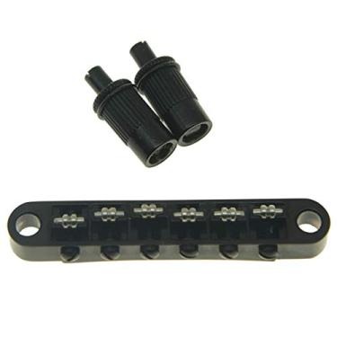 Imagem de Dopro Ponte de violão Tune-O-Matic Bridge para guitarra Epiphone Les Paul, SG, Dot, Bigsby com hastes roscadas M8 preto
