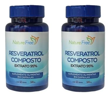 Imagem de Kit 2 Resveratrol Composto 60 Cápsulas