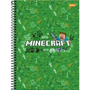 Imagem de Caderno Espiral Universitário Minecraft 80 Folhas Foroni