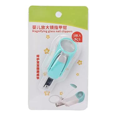 Imagem de Cortador De Unhas Com Zoom Leve, Cortador De Unhas Com Lupa Dobrável, Cortador De Manicure Portátil Com Zoom Leve Para Bebês Idosos(verde + cinza)