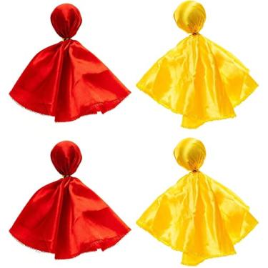Imagem de 4 peças bandeira de penalidade de futebol bandeira de desafio de futebol arremessando bandeiras de árbitro de futebol acessório de festa (2 vermelhas e 2 amarelas)