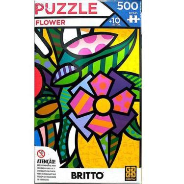 Imagem de Puzzle 500 Peças - Romero Britto - Flower - Grow