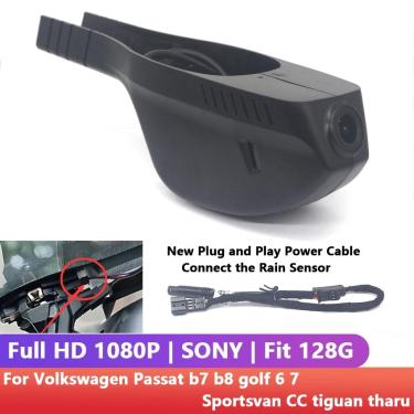 Imagem de Fácil instalação hd carro dvr wifi traço cam gravador de vídeo câmera para volkswagen passat b7 b8