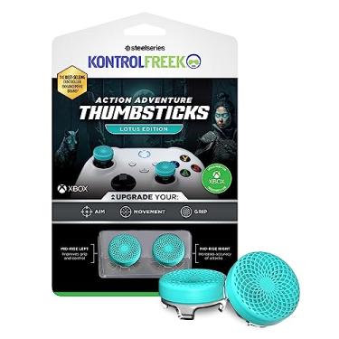 Imagem de KontrolFreek Lotus para controle Xbox One e Xbox Series X | polegares de desempenho | 2 côncavos de cintura média | azul-petróleo/transparente