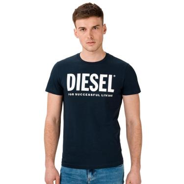 Imagem de Camiseta Diesel Masculina T-Just Logo Azul Marinho-Masculino
