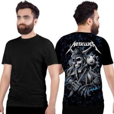 Imagem de Camiseta Stompy Power Estampa Costas Rock Music Metallica-Masculino