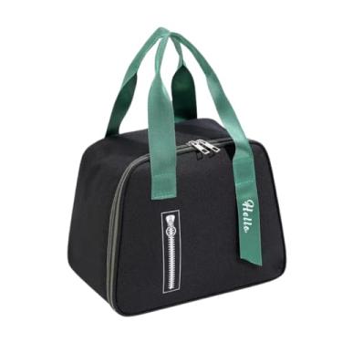 Imagem de Bolsa Sacola Térmica Lancheira Com Alça Para Marmita Fitness Reutilizável Impermeável Viagem Academia Trabalho Feminina Masculina (Preto)