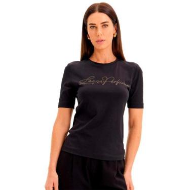 Imagem de Camiseta Lança Perfume Name Baby Look Pr25 Preto Feminino