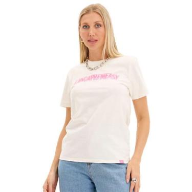 Imagem de Camiseta Easy Lança Perfume Oversize Pr25 Off White Feminino