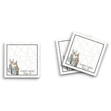 Imagem de Butler in the Home Sticky Notes Pacote com 3 7,6 cm x 7,6 cm, 50 folhas por bloco, Happy Mind Happy Life Paris França Viagens Férias, blocos de notas engraçados fofos papelaria papel planejador de