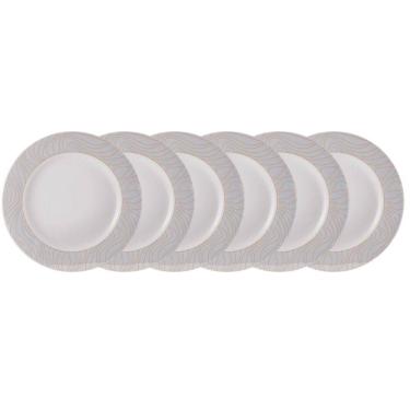 Imagem de Conjunto de Pratos Rasos 06 Peças Golden Oak Schmidt