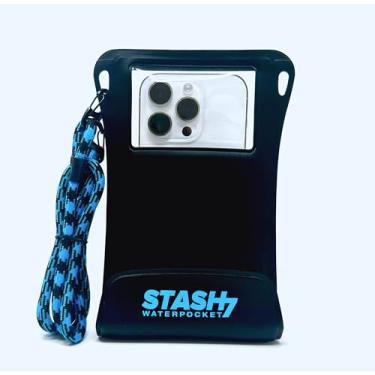 Imagem de Stash7 Bolsa impermeável para celular com cordão longo | Capa seca para celular IPX8 Adventure, serve para iPhone 15 Pro Max, 14 Pro Max, 13 Pro Max, XS, XR, Galaxy S21, para mergulho com snorkel,
