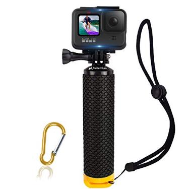 Imagem de Punho flutuante à prova d'água compatível com GoPro Hero 11 10 9 8 7 6 5 4 3+ 2 1 Session preto prata kit de acessórios de montagem para câmera de esportes aquáticos e câmeras de ação (amarelo)