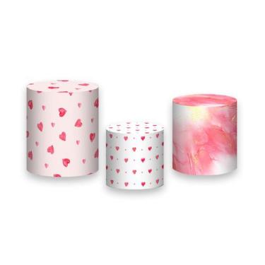 Imagem de Trio de Capas de Cilindro - Feliz dia das Mães com Corações 062 - Via 