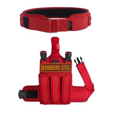 Imagem de Kit Bombeiro Civil Bornal Com Porta Faca( Bainha) + Cinto Força Nacion