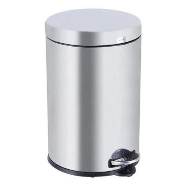 Imagem de Lixeira Multiuso Aço Inox 12l Pedal Balde 43x27x27cm Brinox