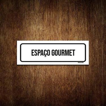 Imagem de Placa De Sinalização Setor - Espaço Gourmet (30X10) - Sinalizo