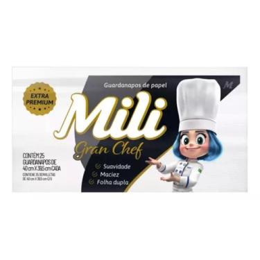 Imagem de 200 Guardanapos Mili Gran Chef 40x39,5 Folha Dupla Papel Luxo Fino Aca