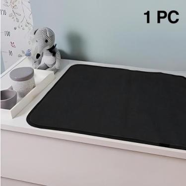 Imagem de 1 Protetor de Colchão 100x70 Absorvente Lavável Preto para Desfralde -
