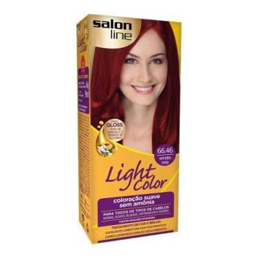 Imagem de Tintura Creme Salon Line Light Color Vermelho Cereja 66.46 Kit