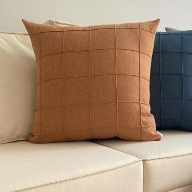 Imagem de Capa de Almofada Square Linho Caramelo 50cm - Andréia Carvalho Decoraç