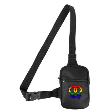 Imagem de Mini Bolsa Lateral Shoulder Bag Masculina Pega Visão Estampa LGBT - MP