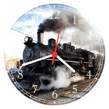 Imagem de Relógio De Parede Trem Locomotiva Quartz - Vital Quadros