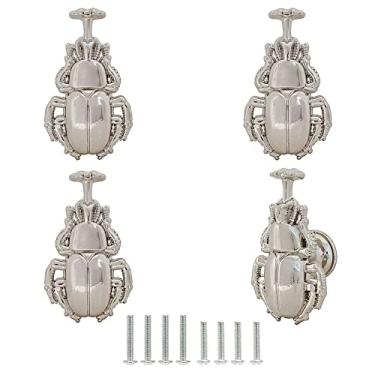 Imagem de Puxadores vintage de armário de insetos, puxadores decorativos dourados em forma de besouro em forma de besouro, puxadores para gaveta de porta, armário, armário antigo, puxador de móveis de cozinha,