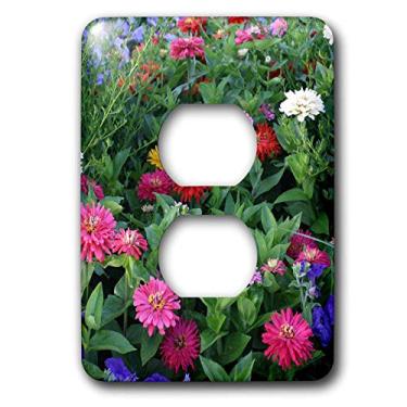 Imagem de 3dRose Tampa de tomada Zinnias 2 tomadas Lsp_3145_6